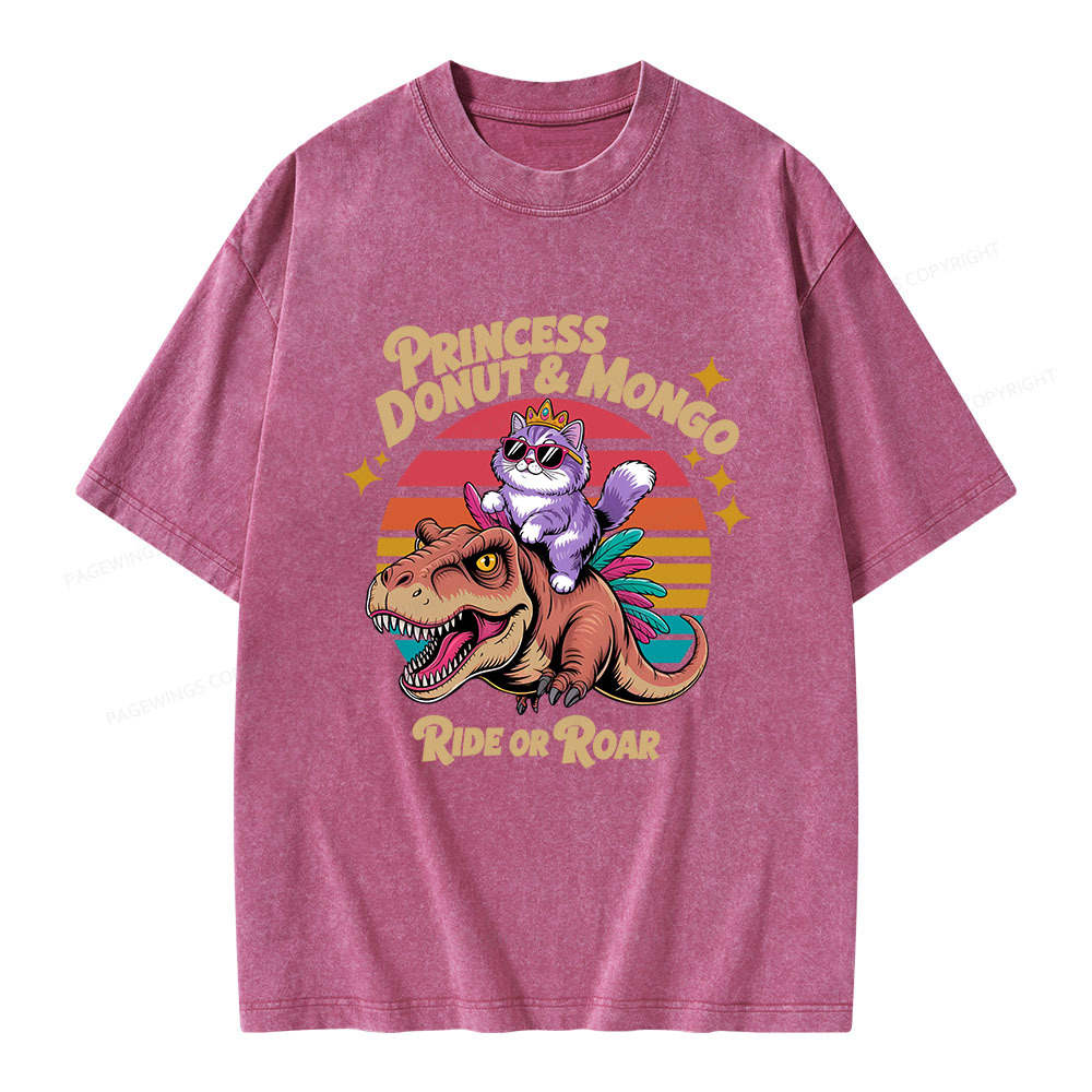 Pagewings Princess Donut & Mongo Unisex Washed T-shirt