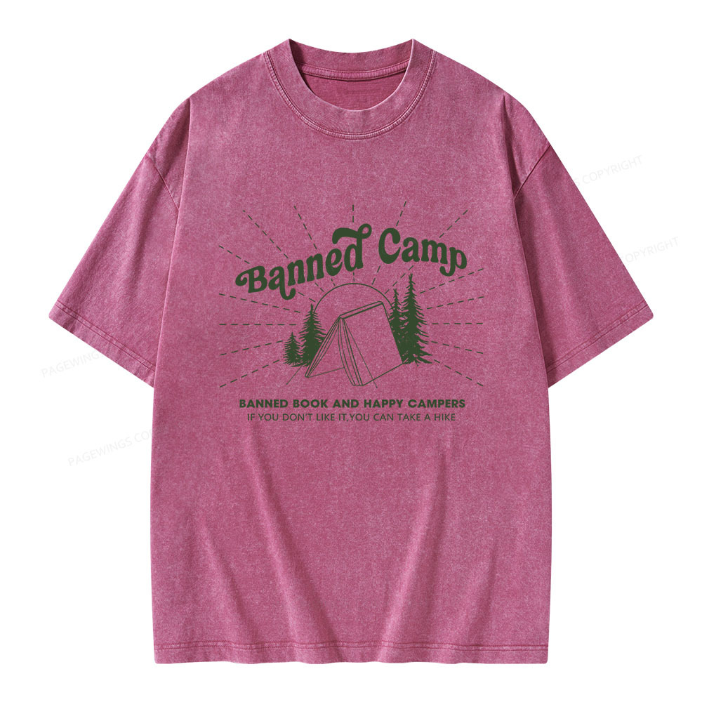 Pagewings Banned Camp Unisex Washed T-shirt