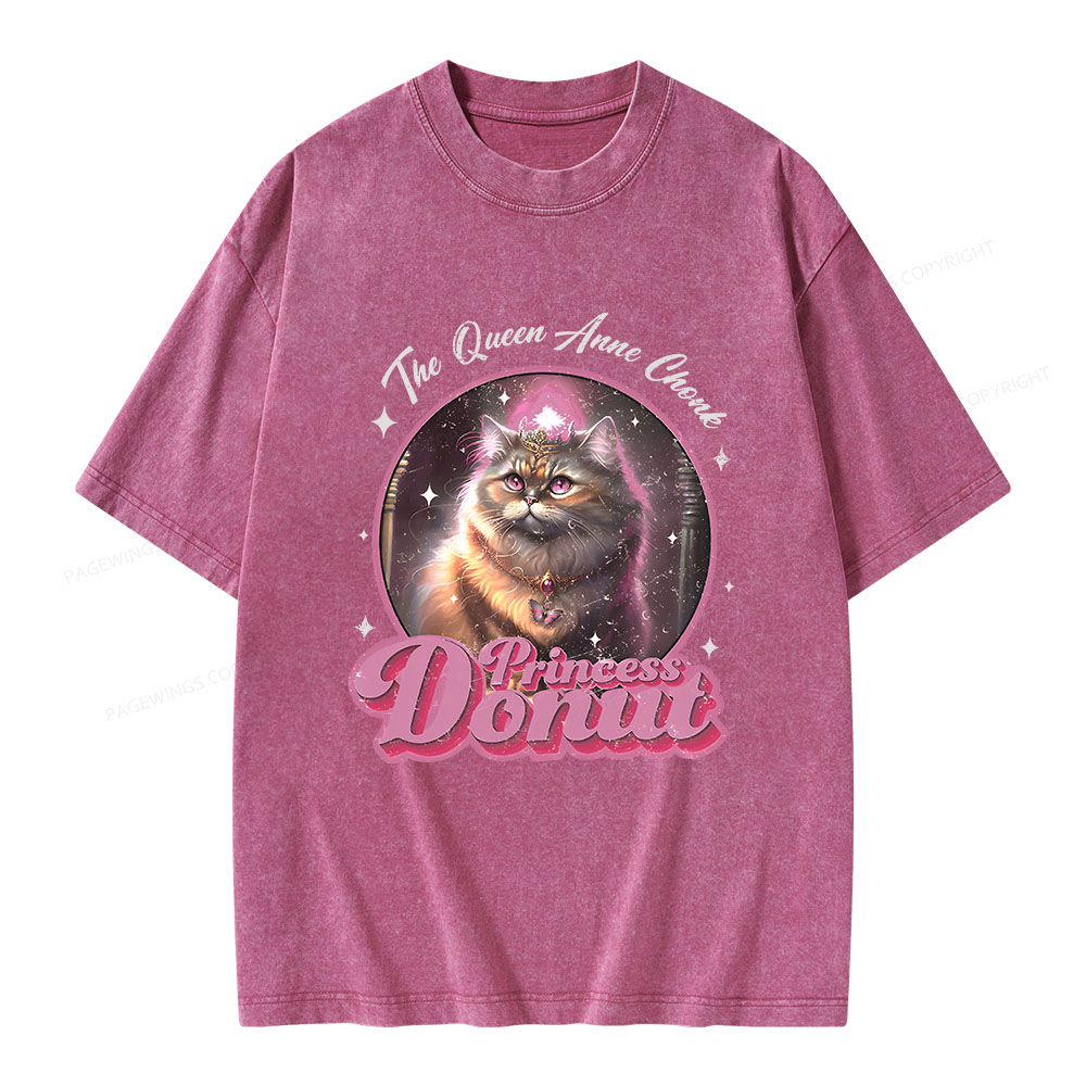 Pagewings Princess Donut  Unisex Washed T-shirt