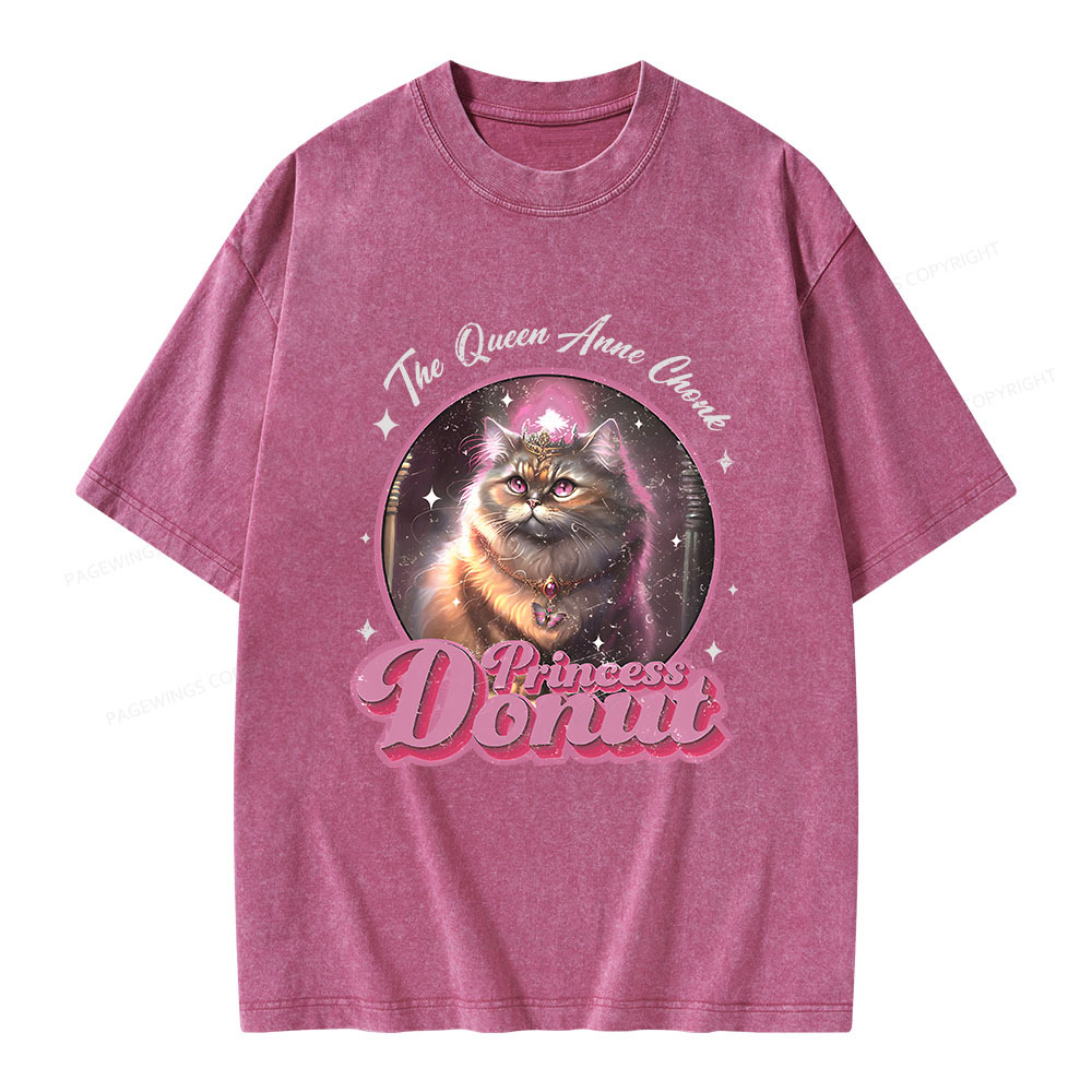 Pagewings Princess Donut  Unisex Washed T-shirt