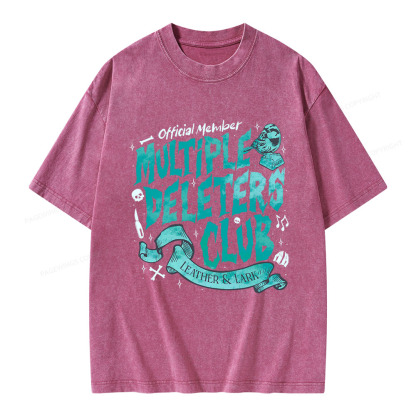 Pagewings Multiple Deleters Club Unisex Washed T-shirt