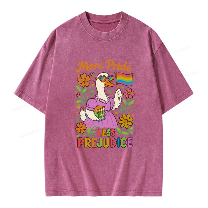 Pagewings More Pride Less Prejudice Unisex Washed T-shirt
