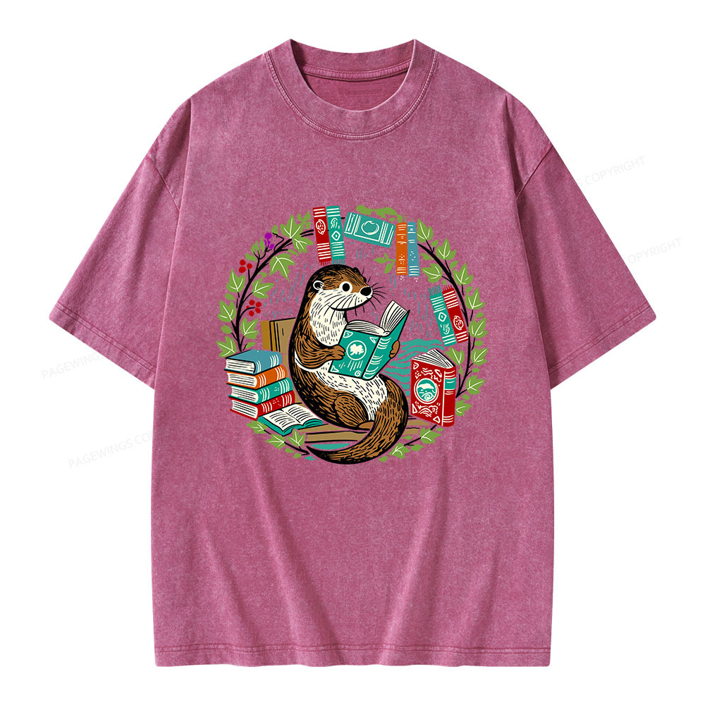 Pagewings Book Lover Unisex Washed T-shirt