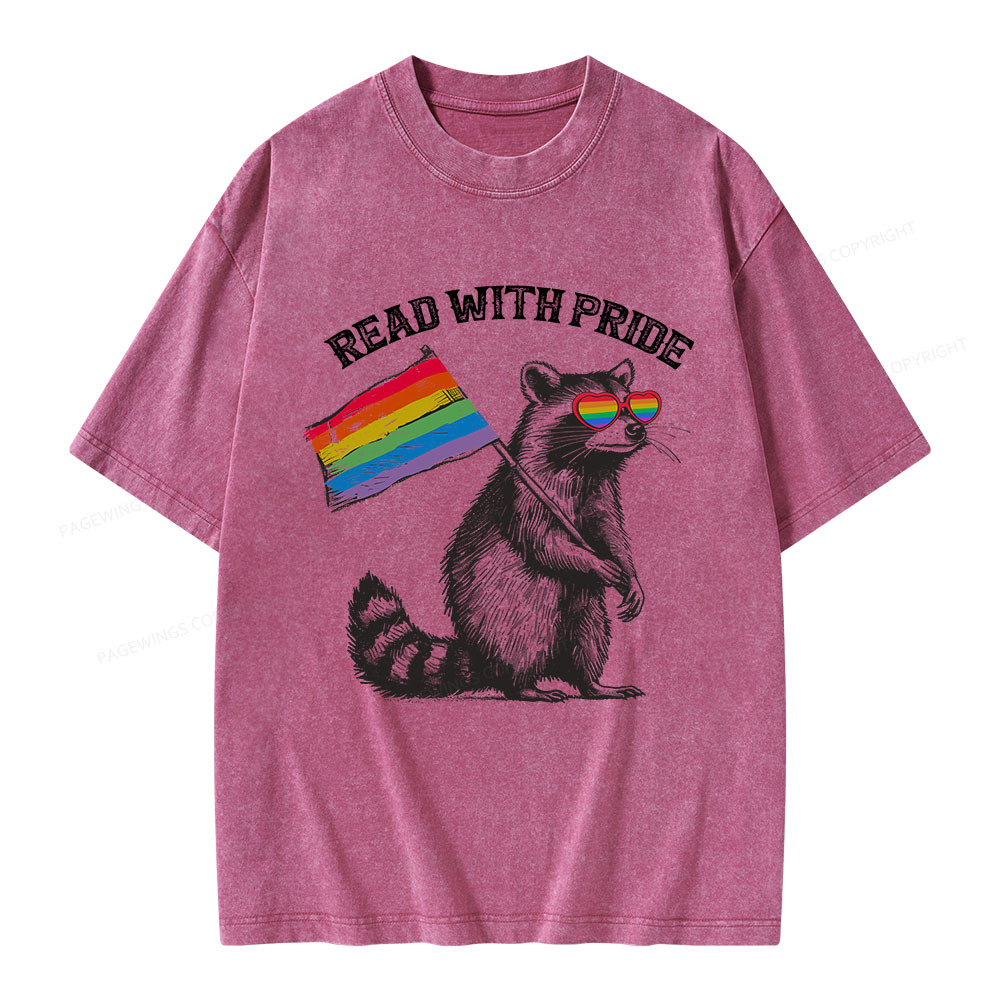 Pagewings Read with Pride Unisex Washed T-shirt
