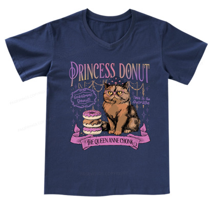 Pagewings Princess Donut V-neck T-shirt