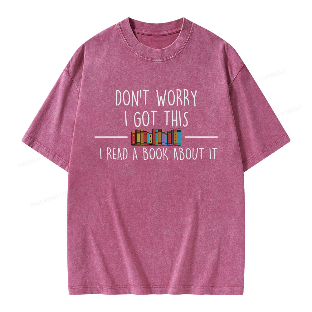 Pagewings I Read A Book About It Unisex Washed T-shirt