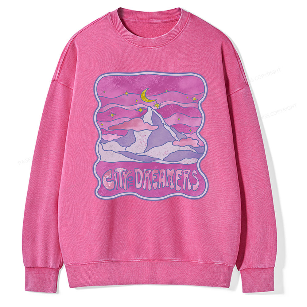 Pagewing City Of Dreamers Unisex Washed Sweatshirt