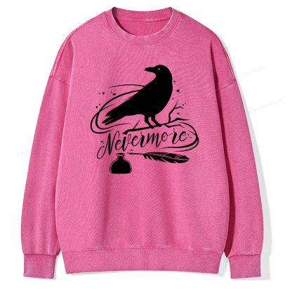 Pagewing  Edgar Allen Poe tee Unisex Washed Sweatshirt