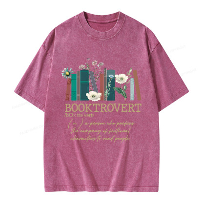 Pagewings Booktrovert Unisex Washed T-shirt