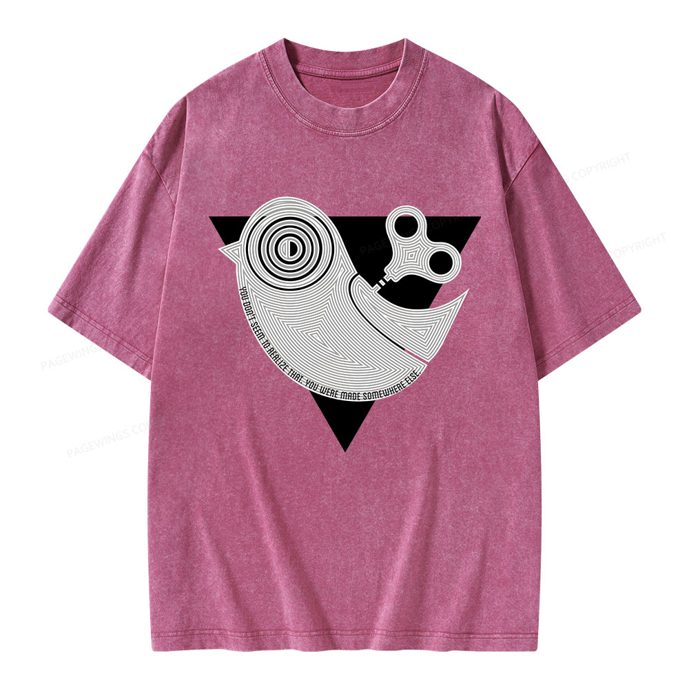 Pagewings Wind up Bird Chronicle Unisex Washed T-shirt