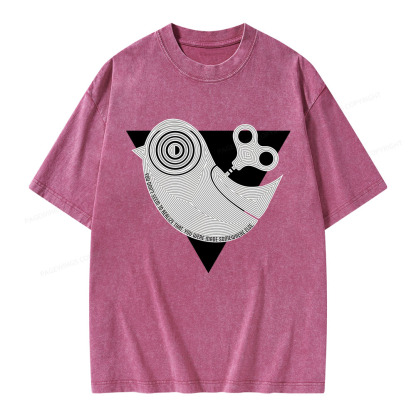 Pagewings Wind up Bird Chronicle Unisex Washed T-shirt
