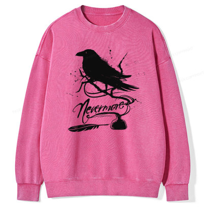 Pagewing  Nevermore Unisex Washed Sweatshirt