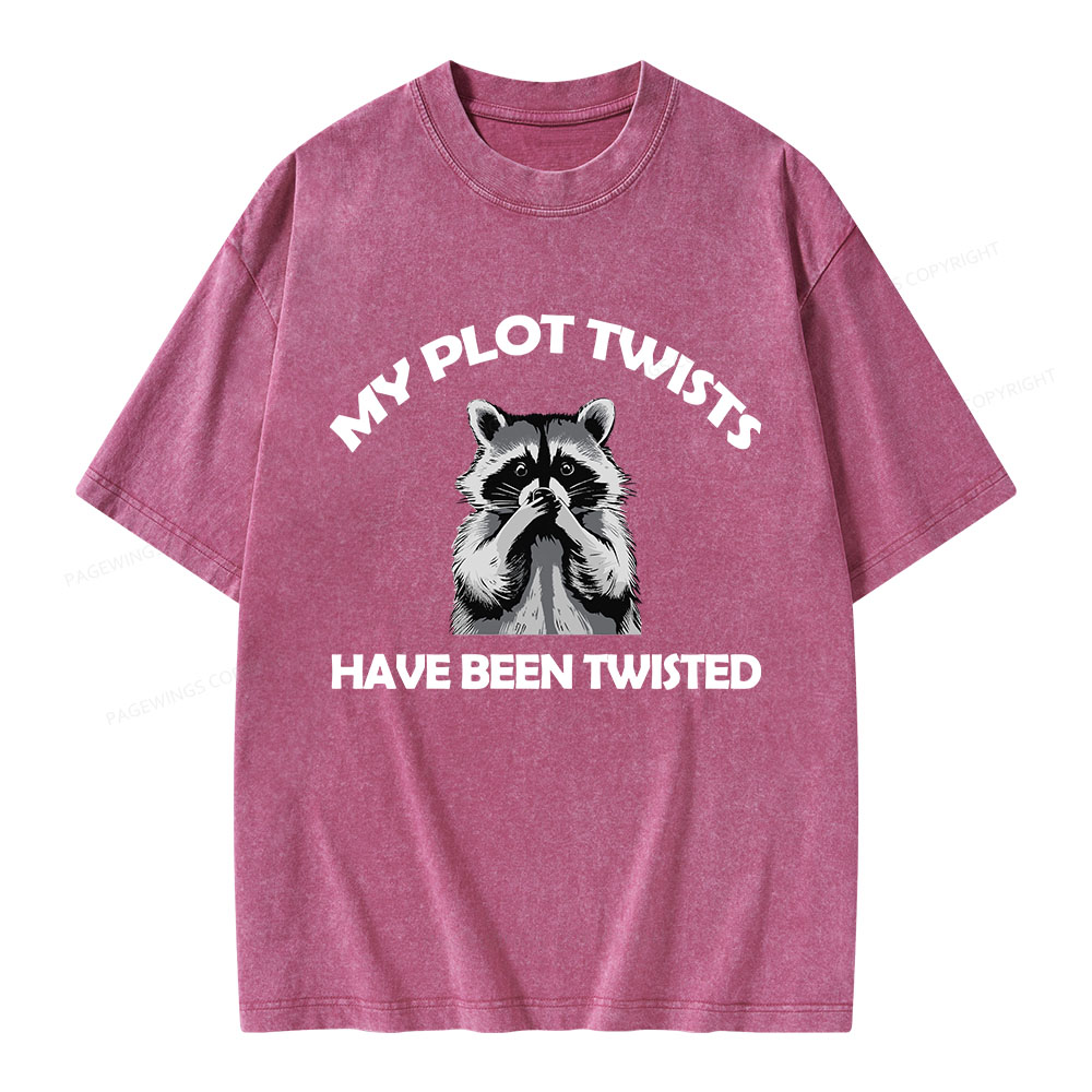 Pagewings My Plot Twists Have Been Twisted Unisex Washed T-shirt