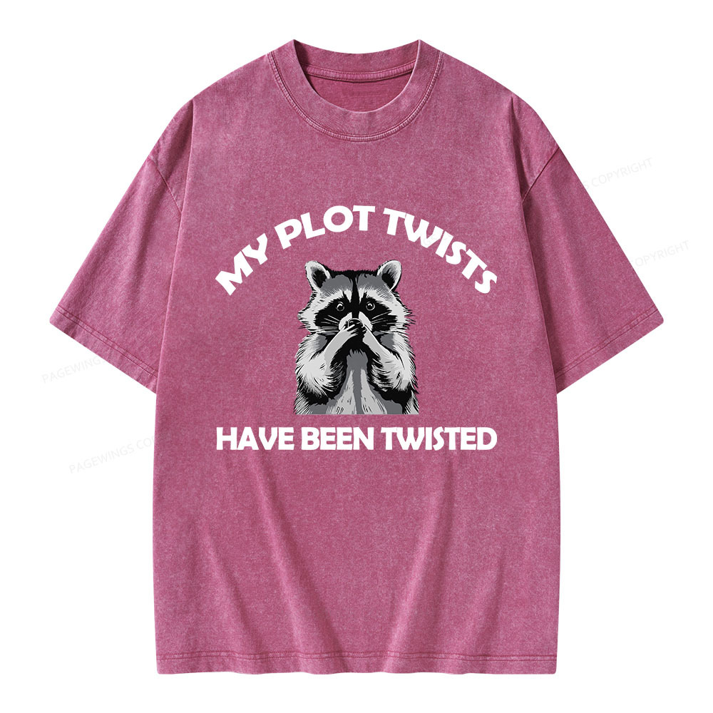 Pagewings My Plot Twists Have Been Twisted Unisex Washed T-shirt