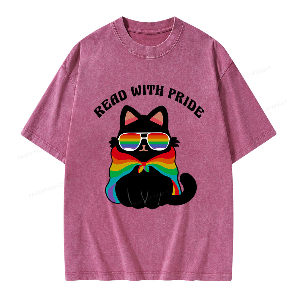 Pagewings Read With Pride Unisex Washed T-shirt