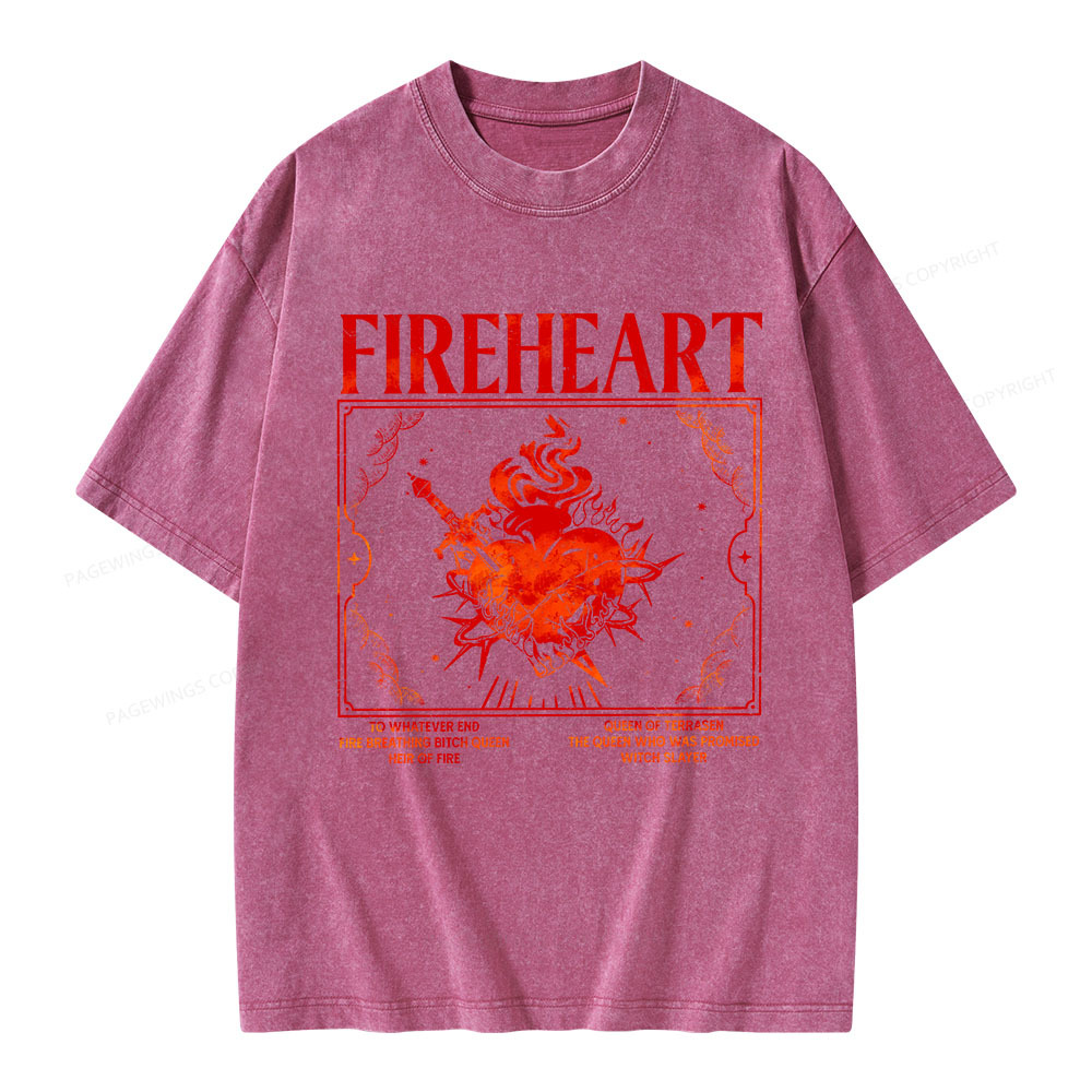 Pagewings Fireheart Unisex Washed T-shirt