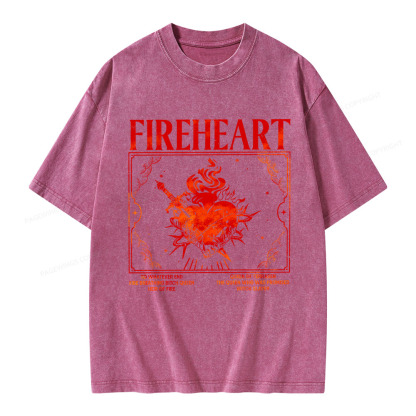 Pagewings Fireheart Unisex Washed T-shirt