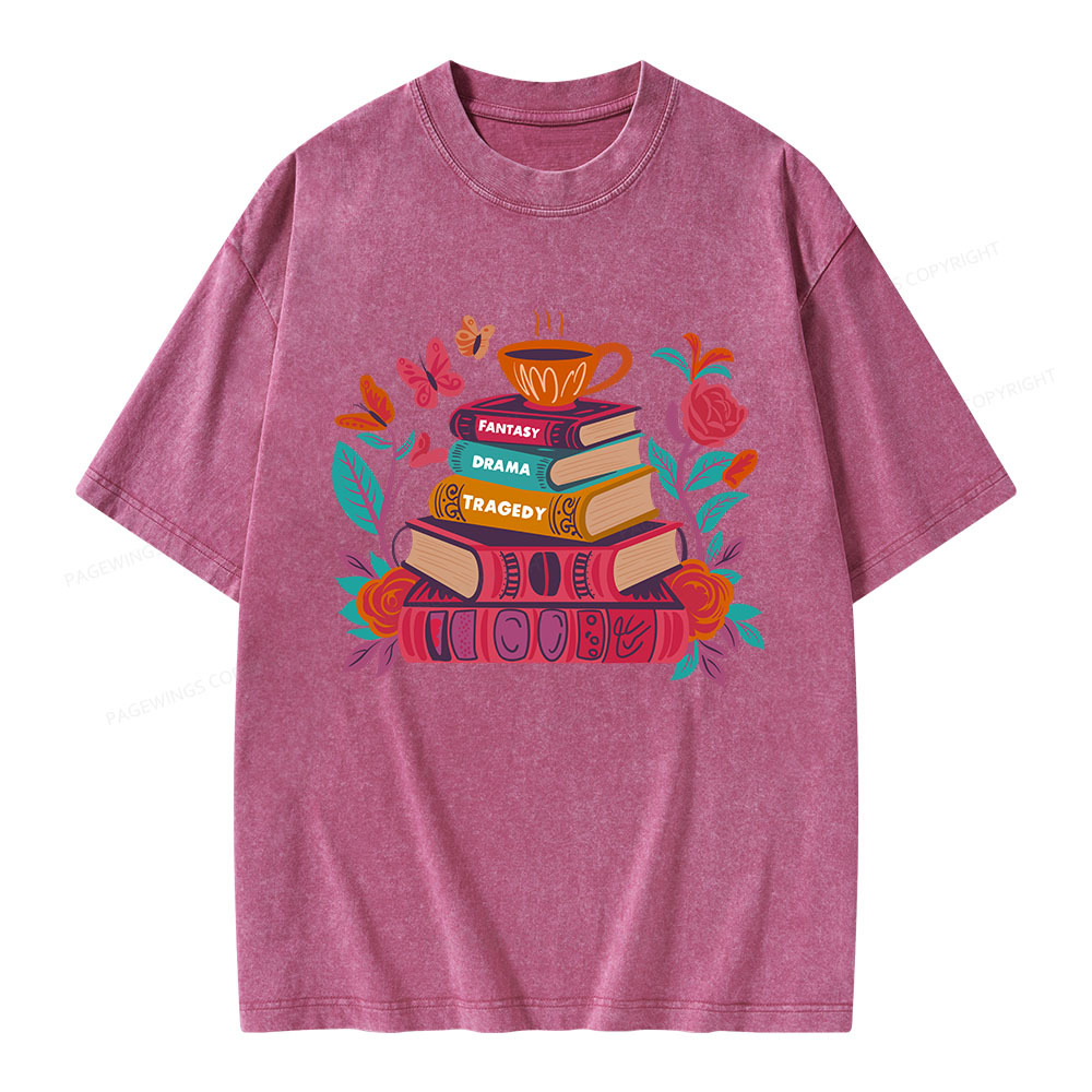 Pagewings Book Lover Unisex Washed T-shirt