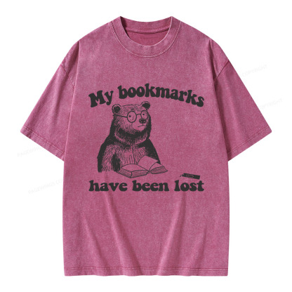 Pagewings My Bookmarks Have Been Lost Unisex Washed T-shirt