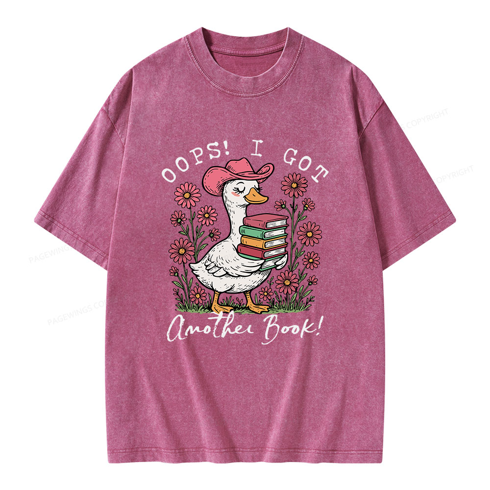 Pagewings Oops I Got Another Book Unisex Washed T-shirt