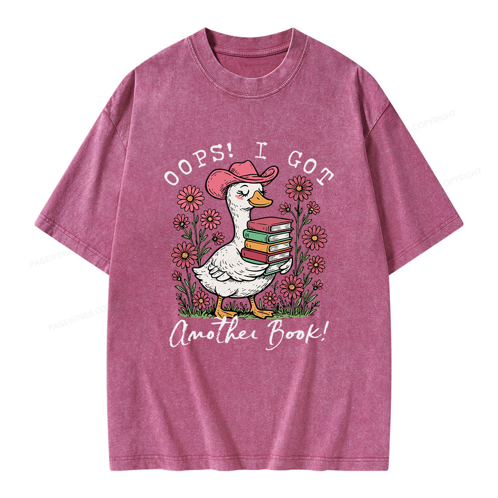 Pagewings Oops I Got Another Book Unisex Washed T-shirt