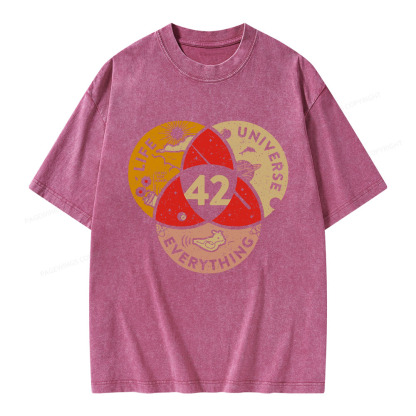 Pagewings 42 The Answer To Life The Universe And Everything Unisex Washed T-shirt