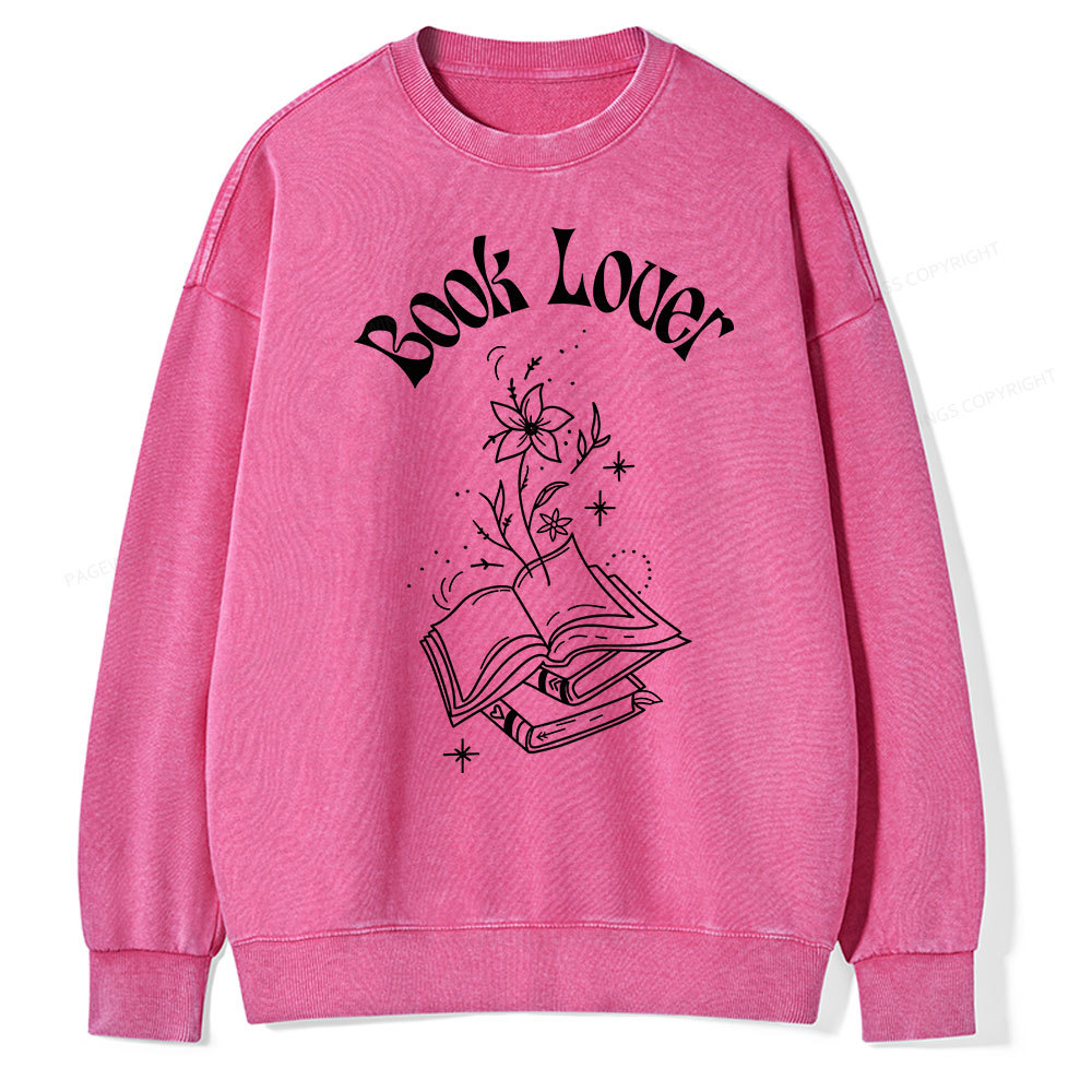 Pagewing  Books Lover Unisex Washed Sweatshirt