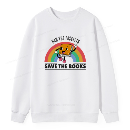 Pagewings Ban The Fascists Save The Books Unisex Classic Sweatshirt