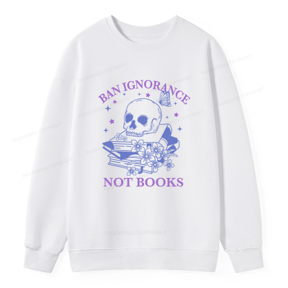Pagewings Ban Lgnorance Not Books Unisex Classic Sweatshirt