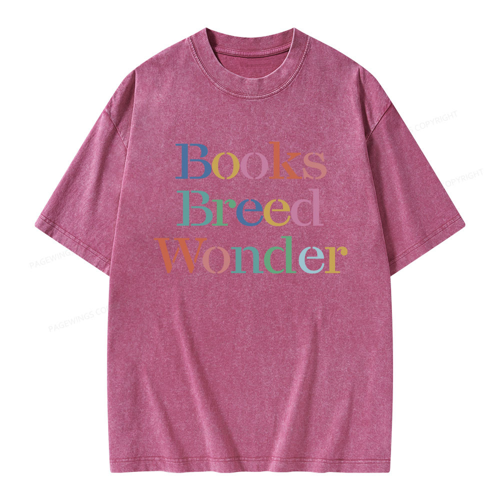 Pagewings Books Breed Wonder Unisex Washed T-shirt