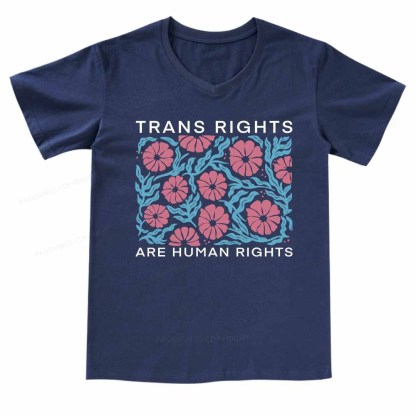 Pagewings Trans Rights Are Human Rights  V-neck T-shirt