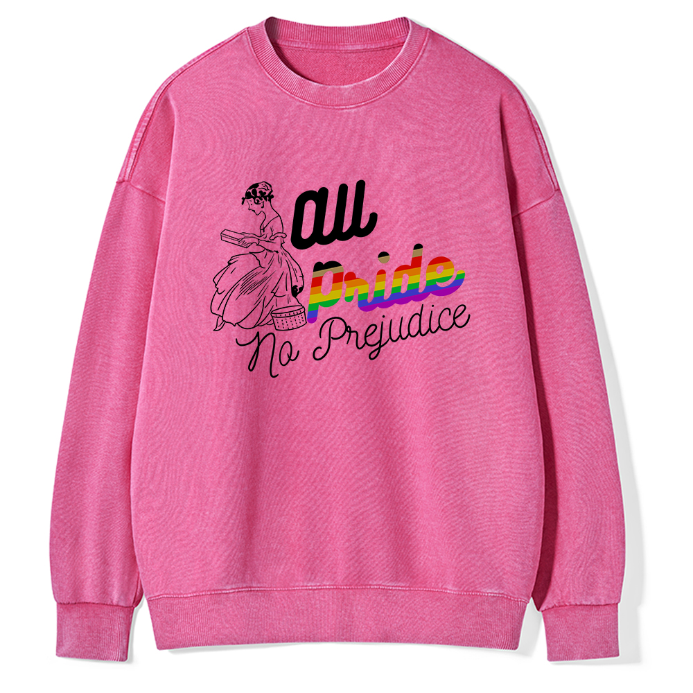 Pagewings All Pride No Prejudice Unisex Washed Sweatshirt