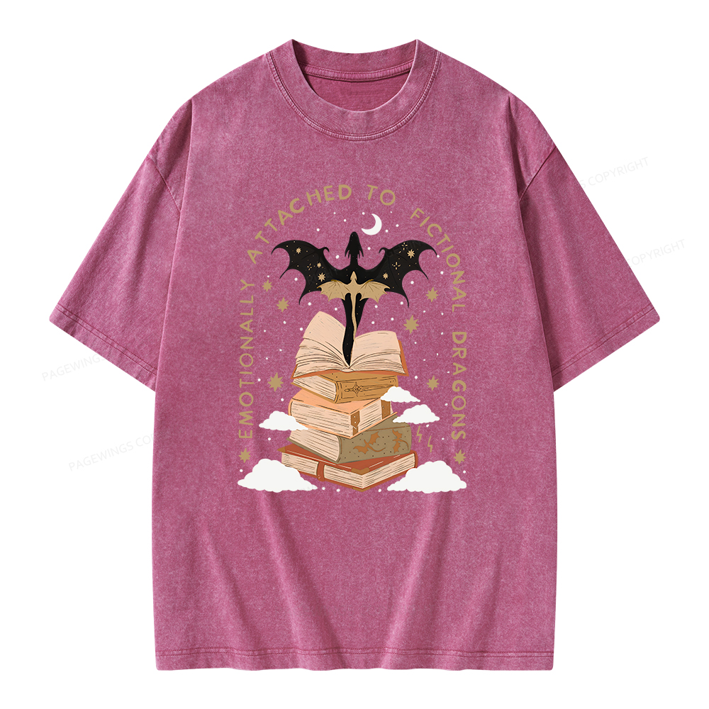 Pagewing Fantasy Romance Reader Gift Romantacy Unisex Washed T-shirt