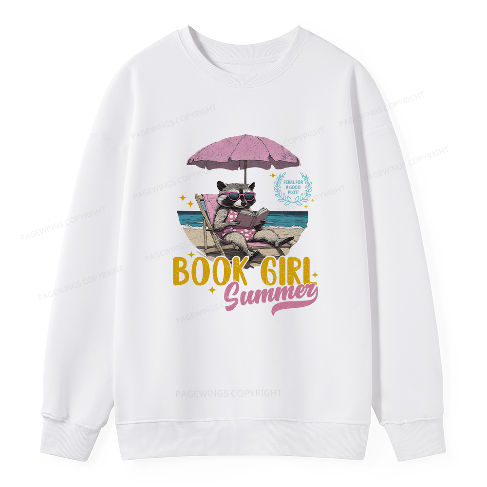 Pagewings Book Girl Summer Unisex Classic Sweatshirt