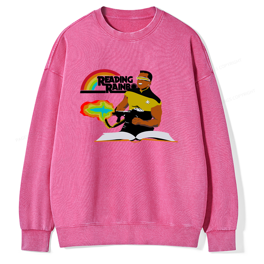 Pagewings Reading Rambo Unisex Washed Sweatshirt