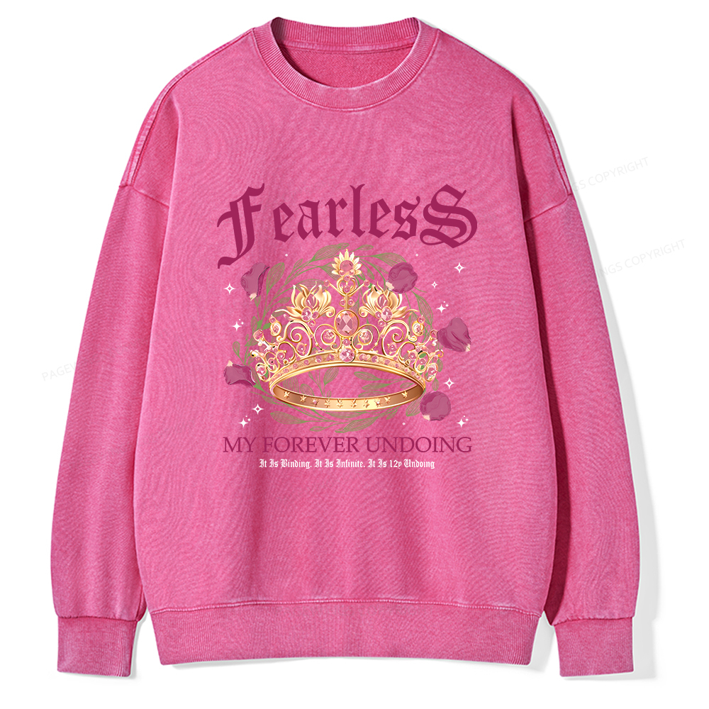 Pagewings Fearless Bookish Comfort Colors Unisex Washed Sweatshirt