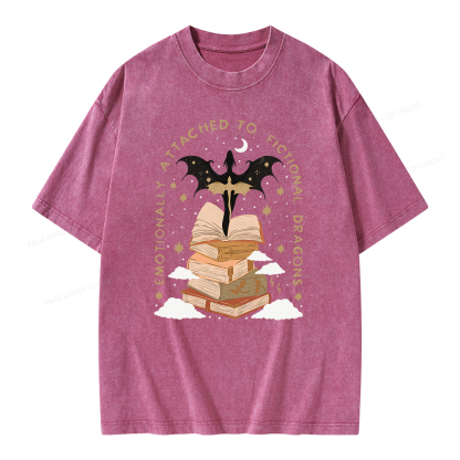 Pagewing Fantasy Romance Reader Gift Romantacy Unisex Washed T-shirt