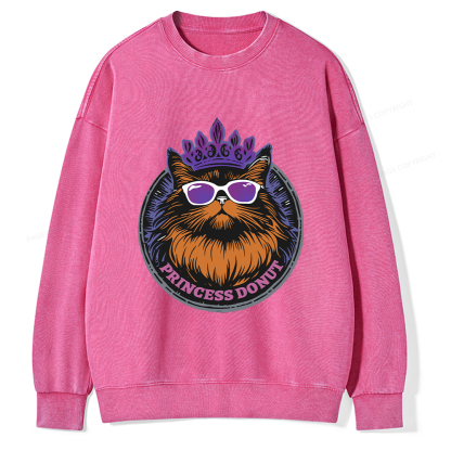 Pagewings Princess Donut Unisex Washed Sweatshirt