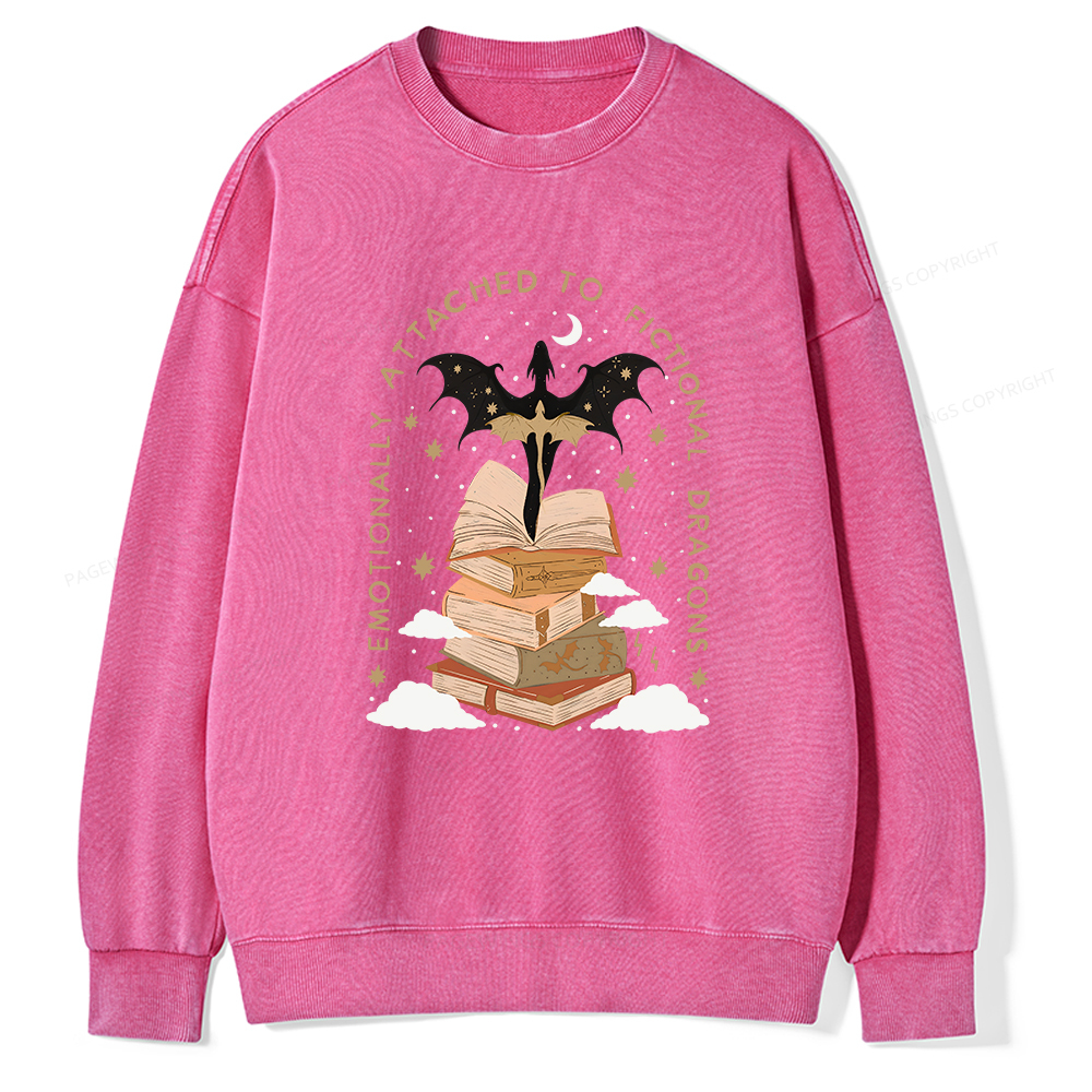 Pagewing Fantasy Romance Reader Gift Romantacy Unisex Washed Sweatshir