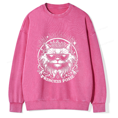 Pagewings Princess Posse Unisex Washed Sweatshirt