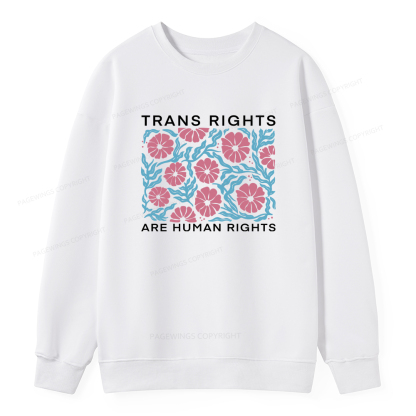 Pagewings Trans Rights Are Human Rights Unisex Classic Sweatshirt