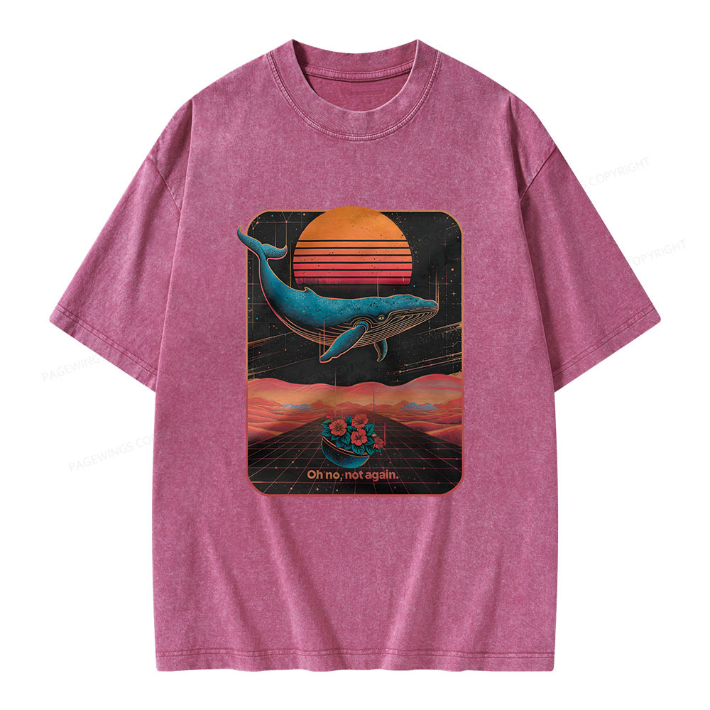 Pagewings Oh No, Not Again Unisex Washed T-shirt