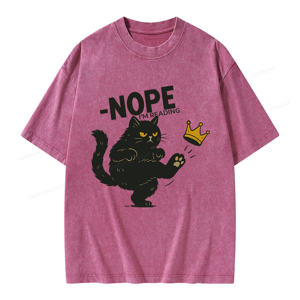 Pagewings Nope I'm Reading Unisex Washed T-shirt
