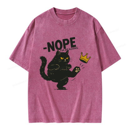 Pagewings Nope I'm Reading Unisex Washed T-shirt