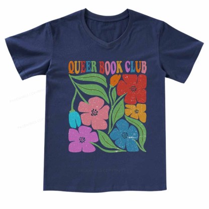 Pagewings Queer Book Club  V-neck T-shirt
