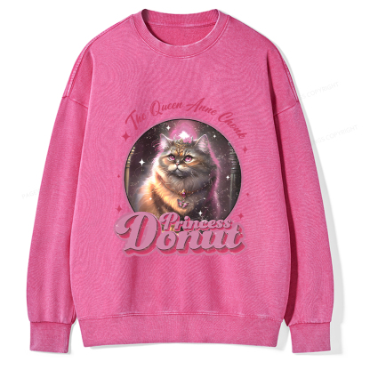 Pagewings Princess Donut Unisex Washed Sweatshirt
