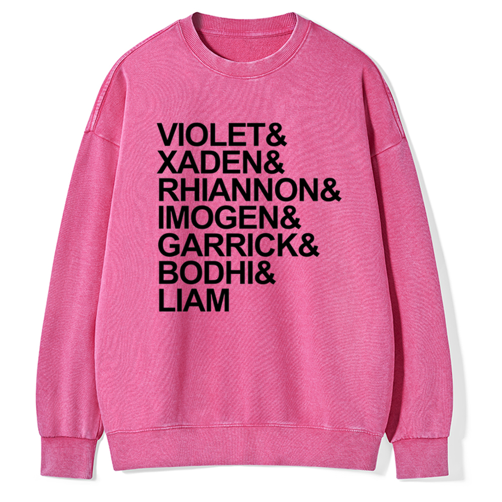 Pagewin Fourth Wing MC Classic T-Shirt Unisex Washed Sweatshirt