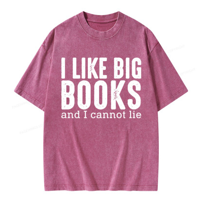 Pagewings I Like Big Books And I Cannot Lie Unisex Washed T-shirt