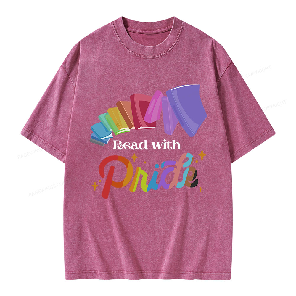 Pagewings Read with Pride Unisex Washed T-shirt