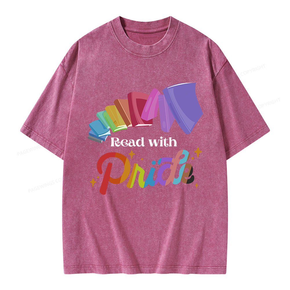 Pagewings Read with Pride Unisex Washed T-shirt
